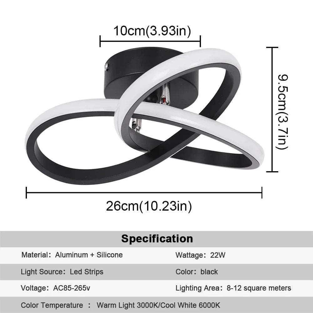 Afralia™ Acrylic LED Chandelier Pendant Light Minimalist Ceiling Lamp for Modern Decor