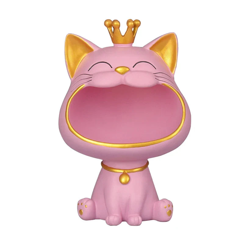 Afralia™ Lucky Cat Sculpture: Modern Table Decoration & Storage Box Ornament