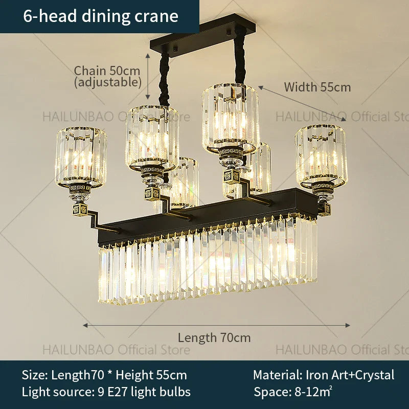 Afralia™ Crystal Chandelier Light: Luxury Living Room Dining Bedroom Airy Elegance