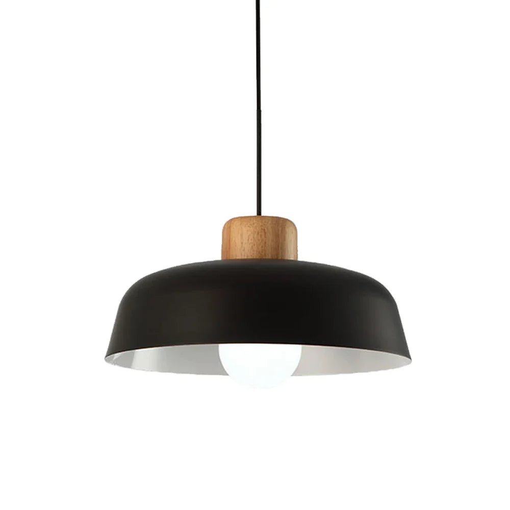 Afralia™ Nordic Wood Aluminum Pendant Lights Modern Hanging Lamps E27 LED Chandelier