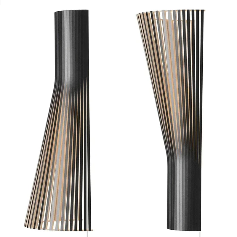 Afralia™ Solid Wood Tatami Wall Sconce Light with E27 Bulb