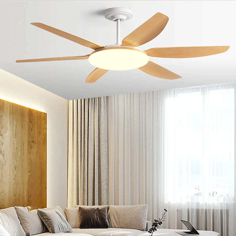 Afralia™ 63" DC Indoor Ceiling Fan Light New Style Strong Winds Chandelier