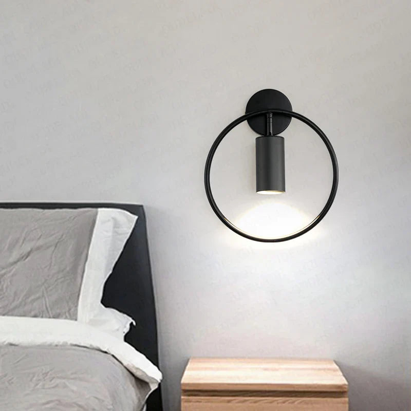 Afralia™ Brass Ring LED Wall Light for Home Decor and Ambiance