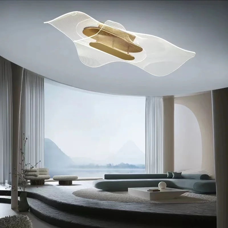 Afralia™ LED Dimmable Ceiling Chandelier: New Nordic Acrylic Home Lighting for Living Room