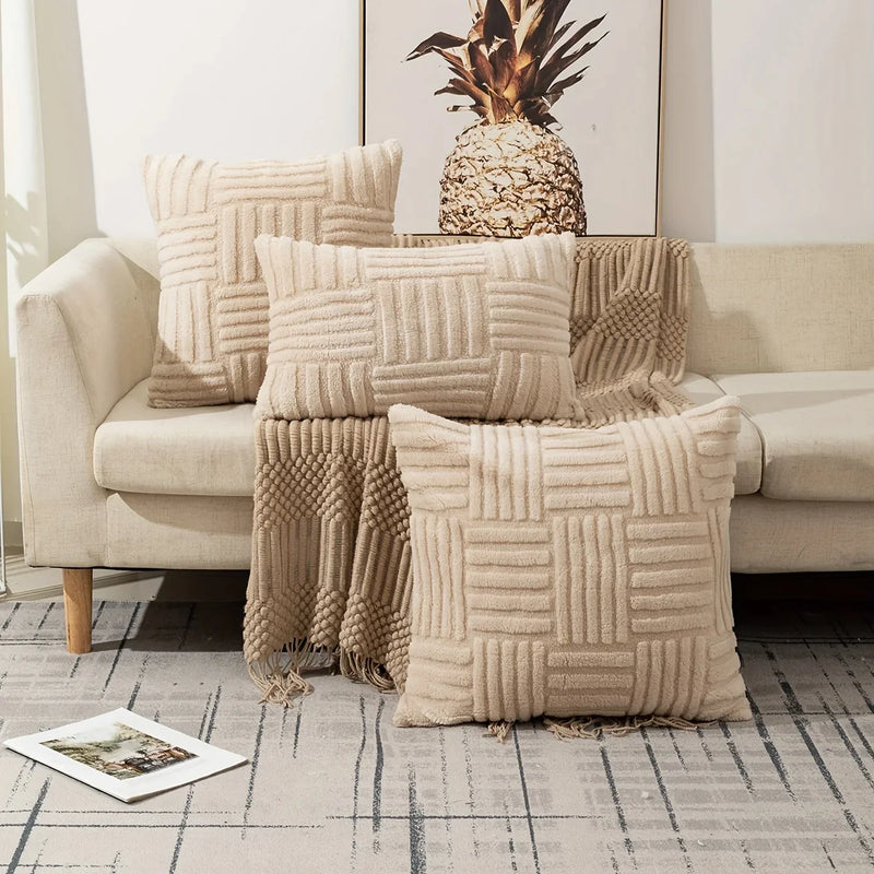 Geometric Square Ornamental Pillow Cover 45x45cm for Sofa Living Room Decor - Afralia™