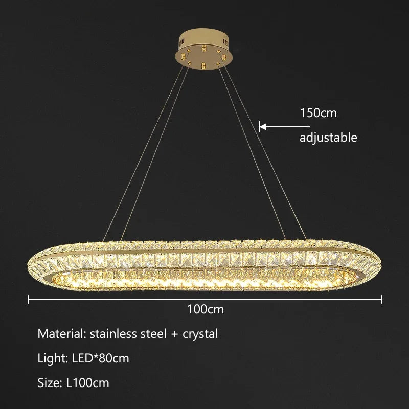 Afralia™ Modern Crystal Chandelier LED Pendant Lamp for Elegant Home Decor