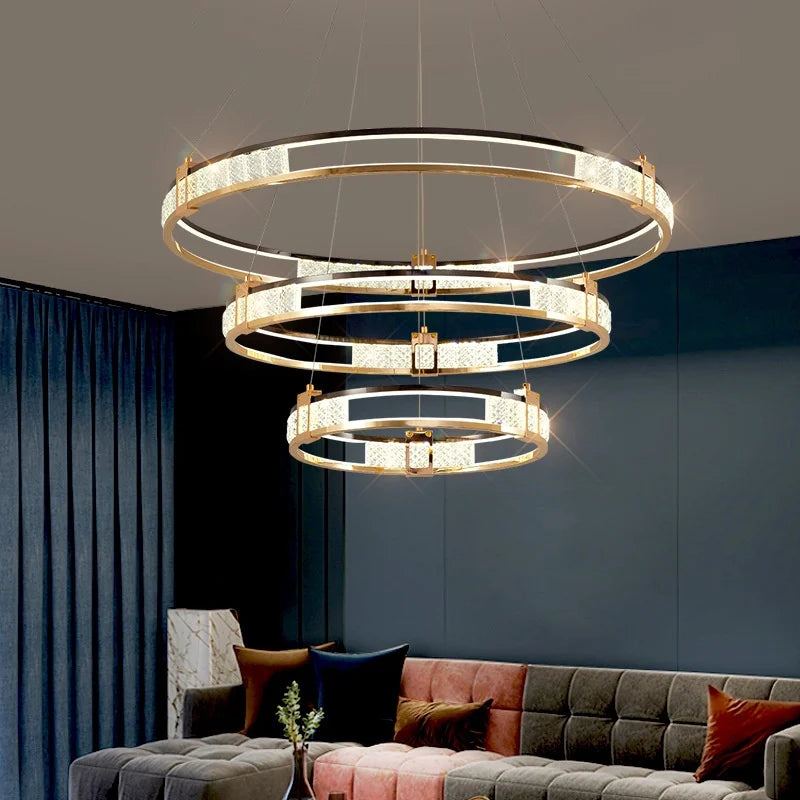 Afralia™ Crystal LED Chandelier for Home Lighting Decoration