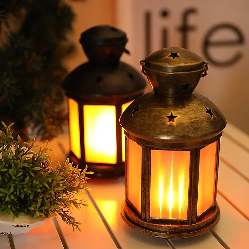 Afralia™ Retro Flame Camping Lamp: Multifunctional LED Light for Outdoor Adventure