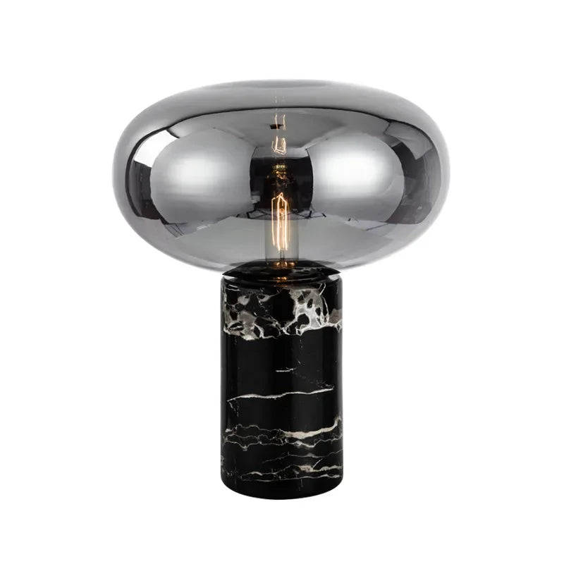 Afralia™ Glass Ball Marble Desk Lamp - Postmodern Minimalist Designer Bedroom Living Room Decoration