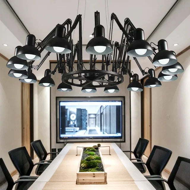 Afralia™ Spider Chandelier Industrial Metal Hanging Lamp Pendant Lights Suspension Luminaire