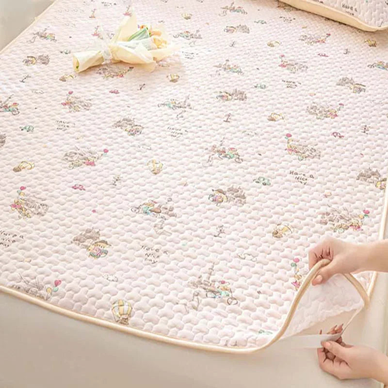 Afralia™ Floral Latex Cooling Mattress Set, Multi-Layer Soft Cushion, Breathable & Quick Cooling