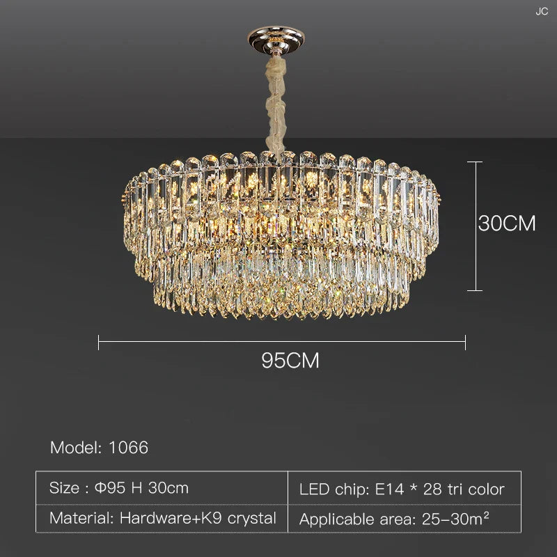 Afralia™ Crystal Chandelier: Postmodern High-End Light Luxury for Living & Dining Rooms