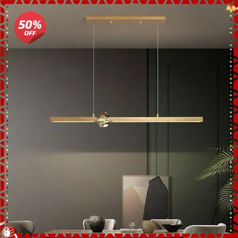 Afralia™ Modern Luxury Crystal Chandelier for Dining Table and Bar Lighting