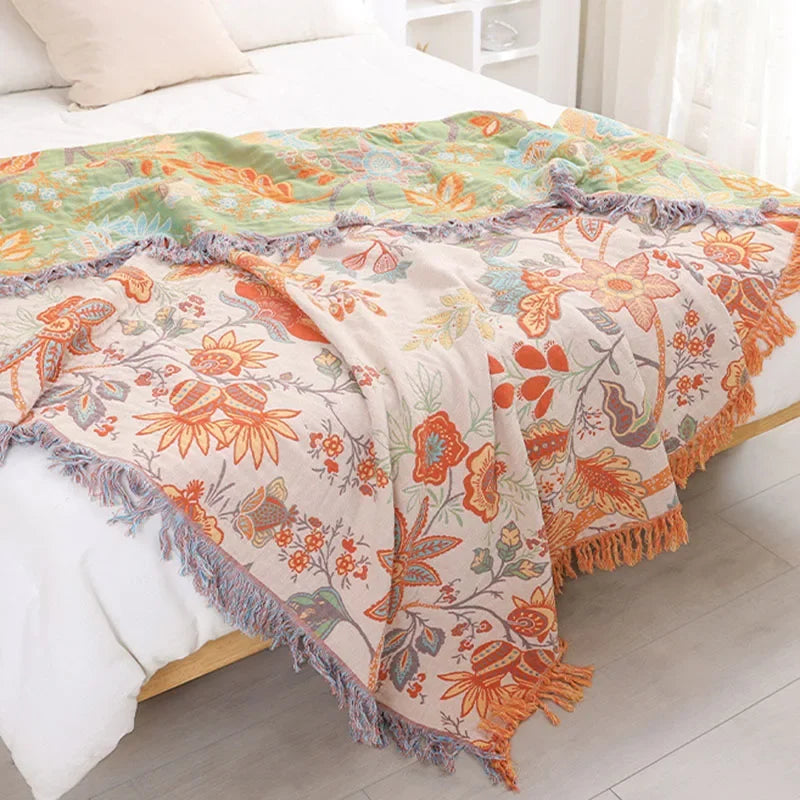 Afralia™ Bohemian Sofa Blanket - Multi-functional Non-slip Cover for All Seasons