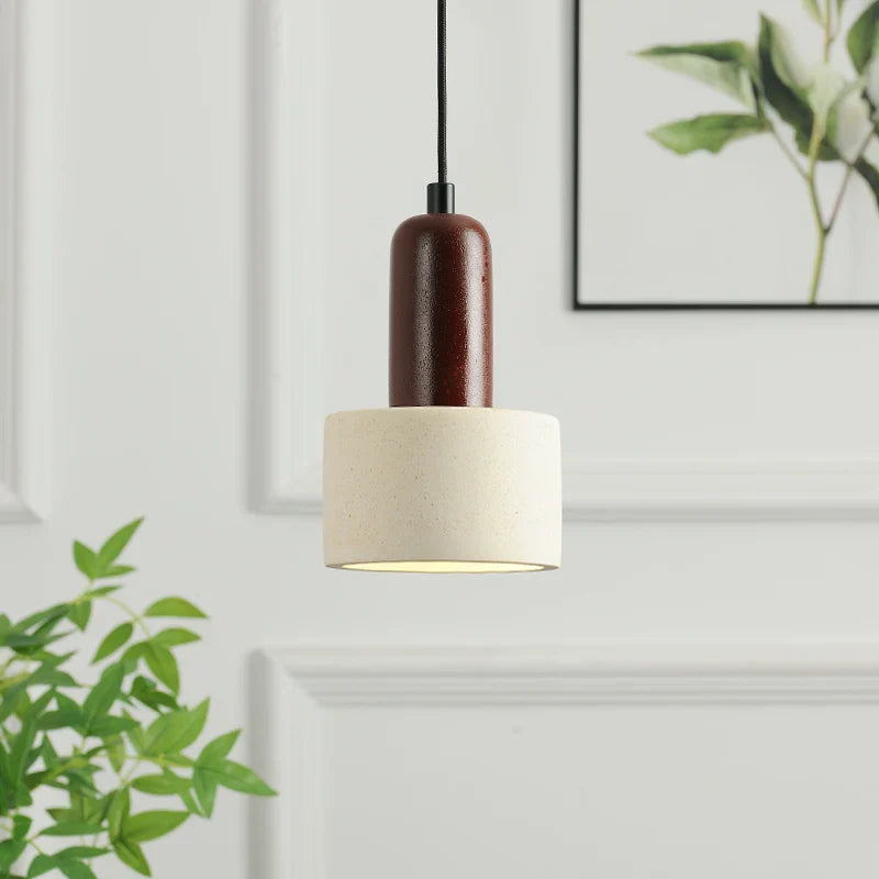 Afralia™ Cement Cylinder LED Pendant Lamp | Modern Home Interior Lighting for Living Room & Kitchen