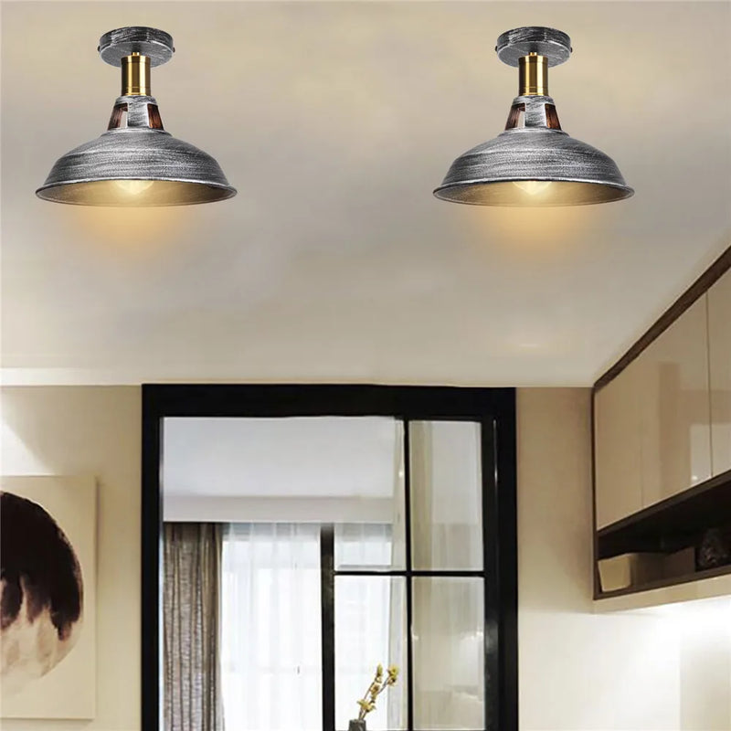 Afralia™ Industrial Iron Ceiling Light Shade for Home Bar Cafe Shop Lighting