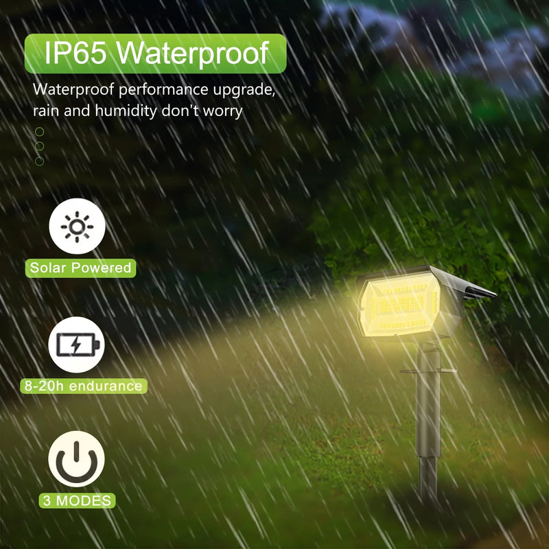 Afralia™ Solar Spot Light 72 LED Outdoor Garden Landscape Waterproof Wall Light