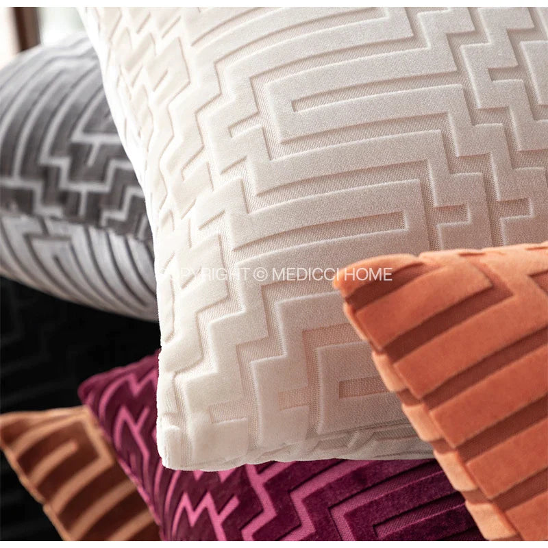 Afralia™ Luxury Velvet Throw Pillowcase for Home Living Room Couch Armchair Sofa