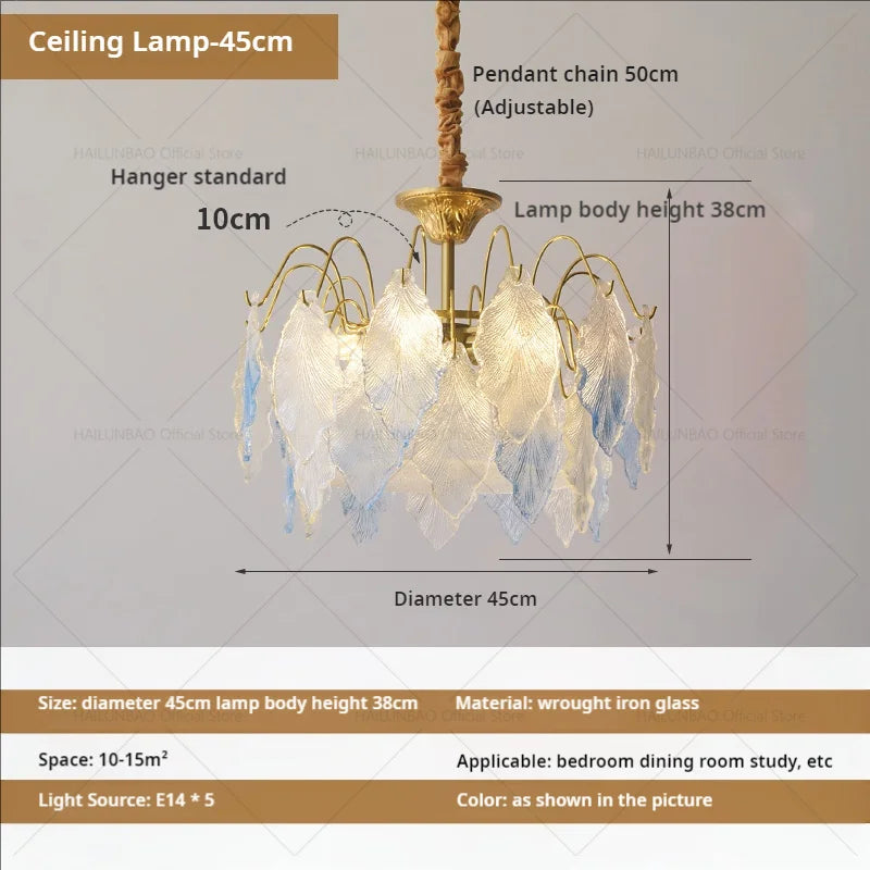 Afralia™ Crystal Chandelier: French Light Luxury Retro Color Living Room Villa Dining Room Lamps