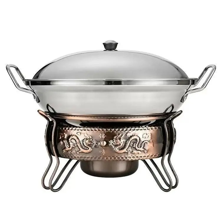Afralia™ Portable Hot Pot Stove Set - Outdoor Restaurant Tableware, Solid-Liquid Cookware Parts