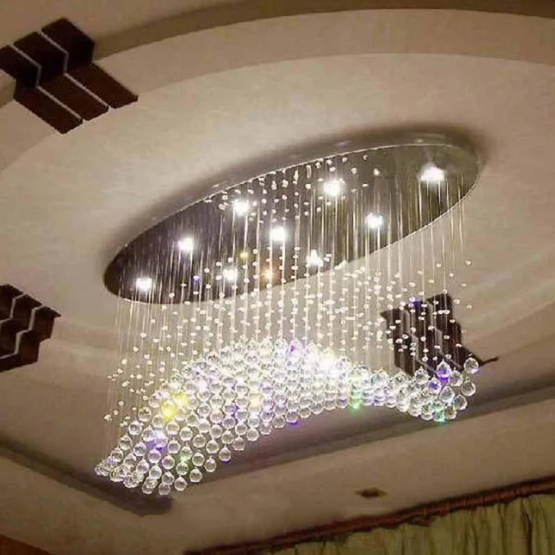 Afralia™ Crystal Flush Mount Chandelier: Modern Contemporary Lighting