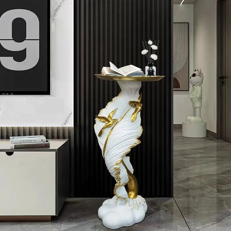 "Afralia™ Feather Floor Decoration for Living Room, TV Cabinet, Sofa & Housewarming"