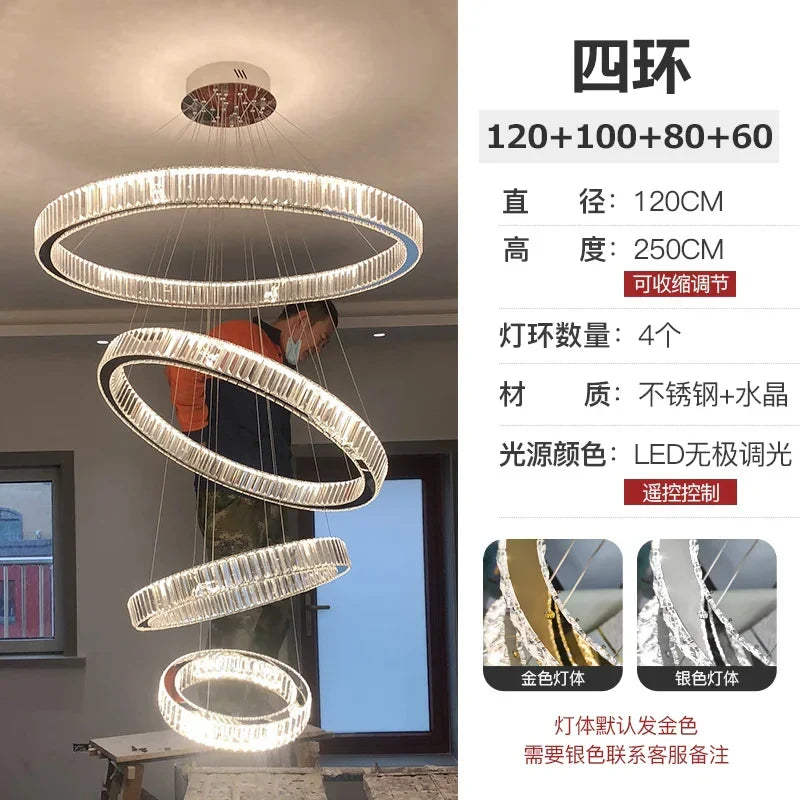 Afralia™ Crystal LED Chandelier for Modern European Style Living Room Lighting