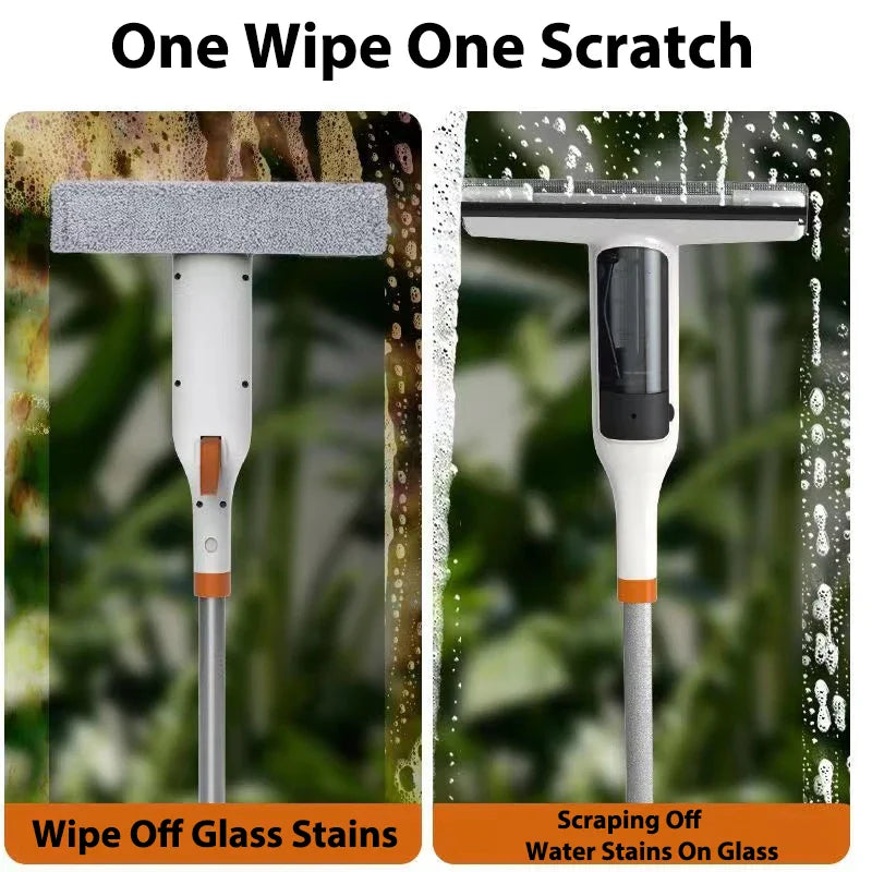 Afralia™ Window Spray Mop with Silicone Scraper - Household Cleaning Tool