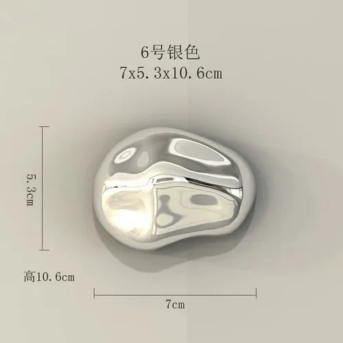 Afralia™ 3D Stone Wall Ornaments: Room Aesthetics & Decoration - Plating Craft Stone Pendants