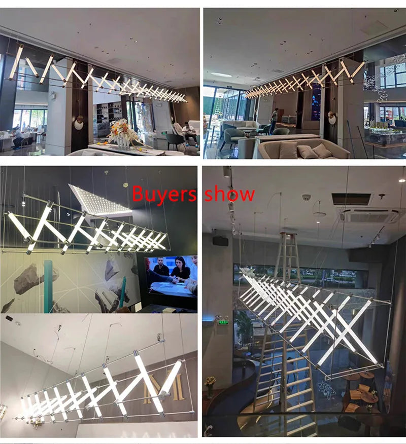 Afralia™ Modern LED Chandelier for Cafe Restaurant Bar Pendant Light Fixture