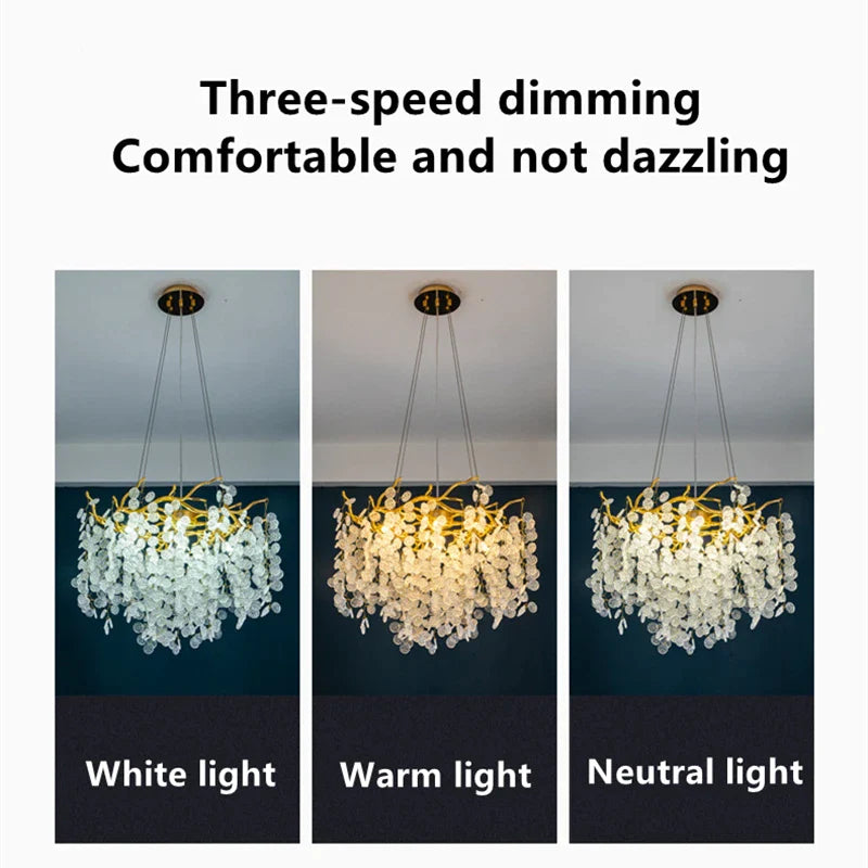 Afralia™ Crystal LED Chandelier: Elegant Nordic Branch Design for Living Room, Hotel, Dining Area