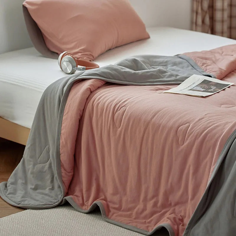 Afralia™ Cotton Summer Comforter: Cooling, Breathable Thin Blanket for Hot Sleepers