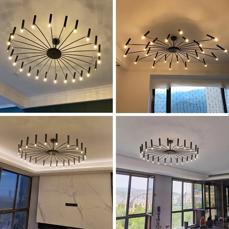 Afralia™ LED Ceiling Chandelier: Minimalist Nordic Home Lighting for Living Room, Bedroom, Dining Area