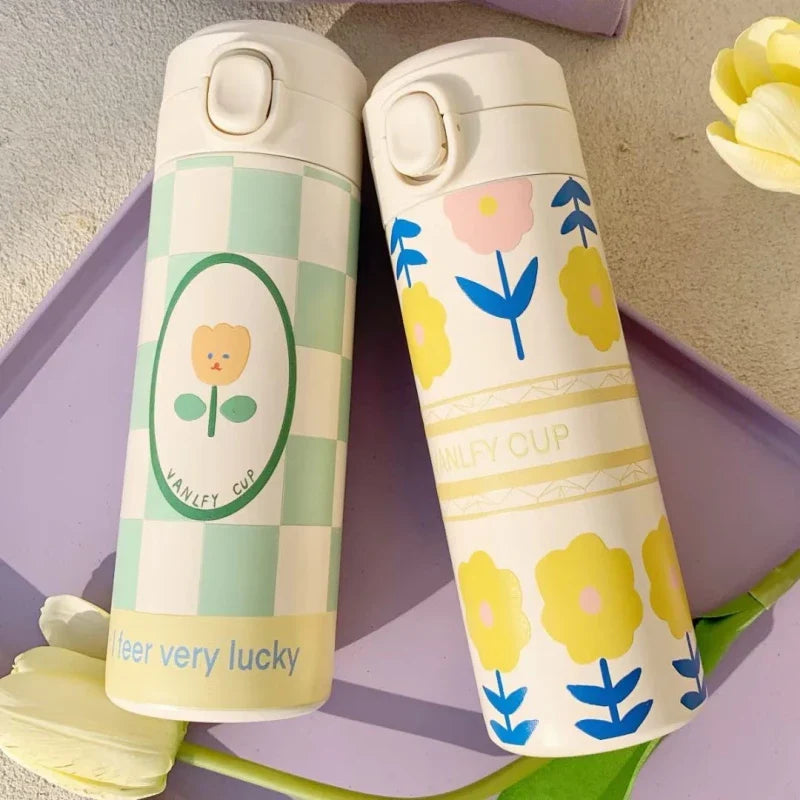 Afralia™ Floral Insulated Thermal Cup Water Tumbler for Outdoor Sports