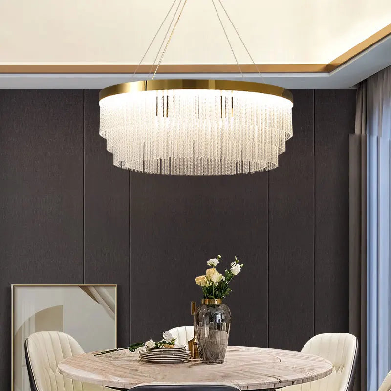 Afralia™ Nordic Glass Chandelier: Modern Light Luxury for Living or Dining Room