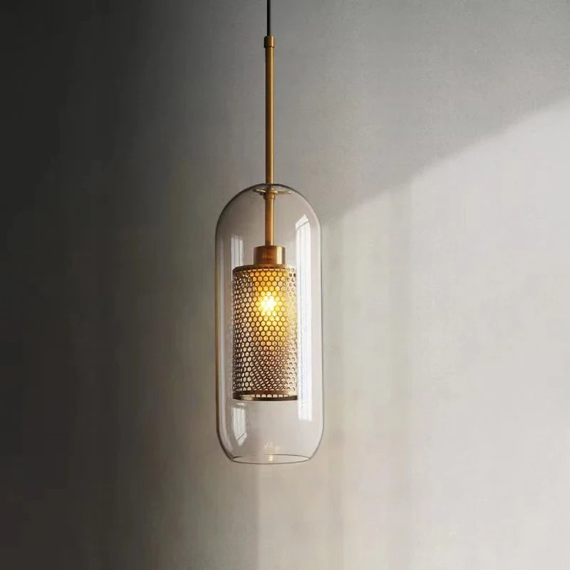 Afralia™ Glass Pendant Light for Kitchen Island Dining Room Bedroom Lighting