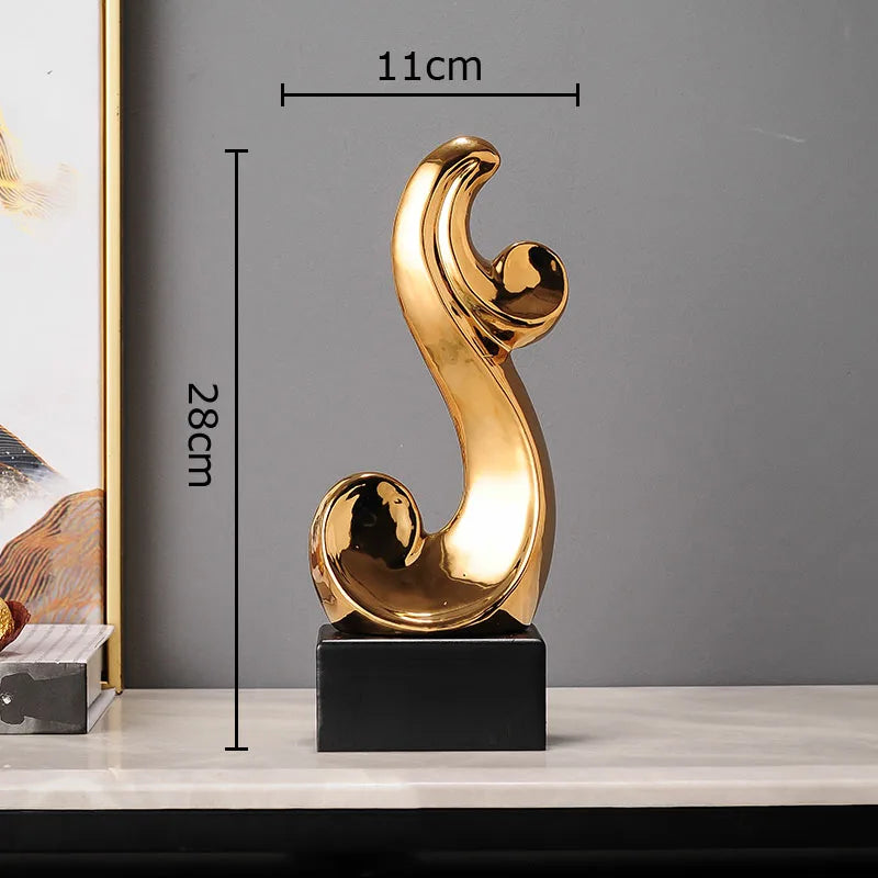 Afralia™ Musical Note Ceramic Statue Desk Decoration - Room Aesthetic Decor