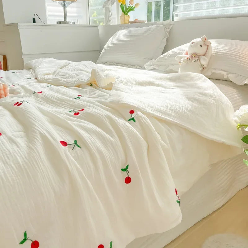 Afralia™ Summer Comforter: Soft Double Layer Lightweight Blanket for Children and Adults