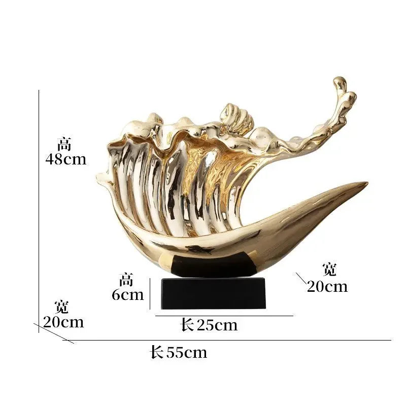 Afralia™ Wave Ornament Modern Minimalist Home Decoration Craft