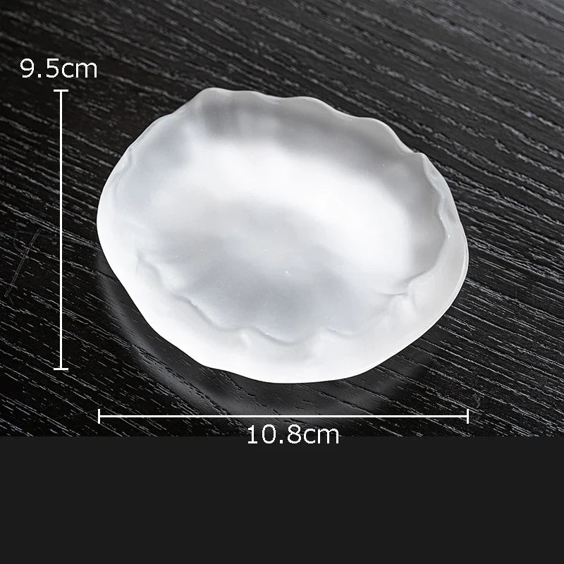 Afralia™ Pink Glass Tea Cups with Saucer Set for Afternoon Tea or Coffee