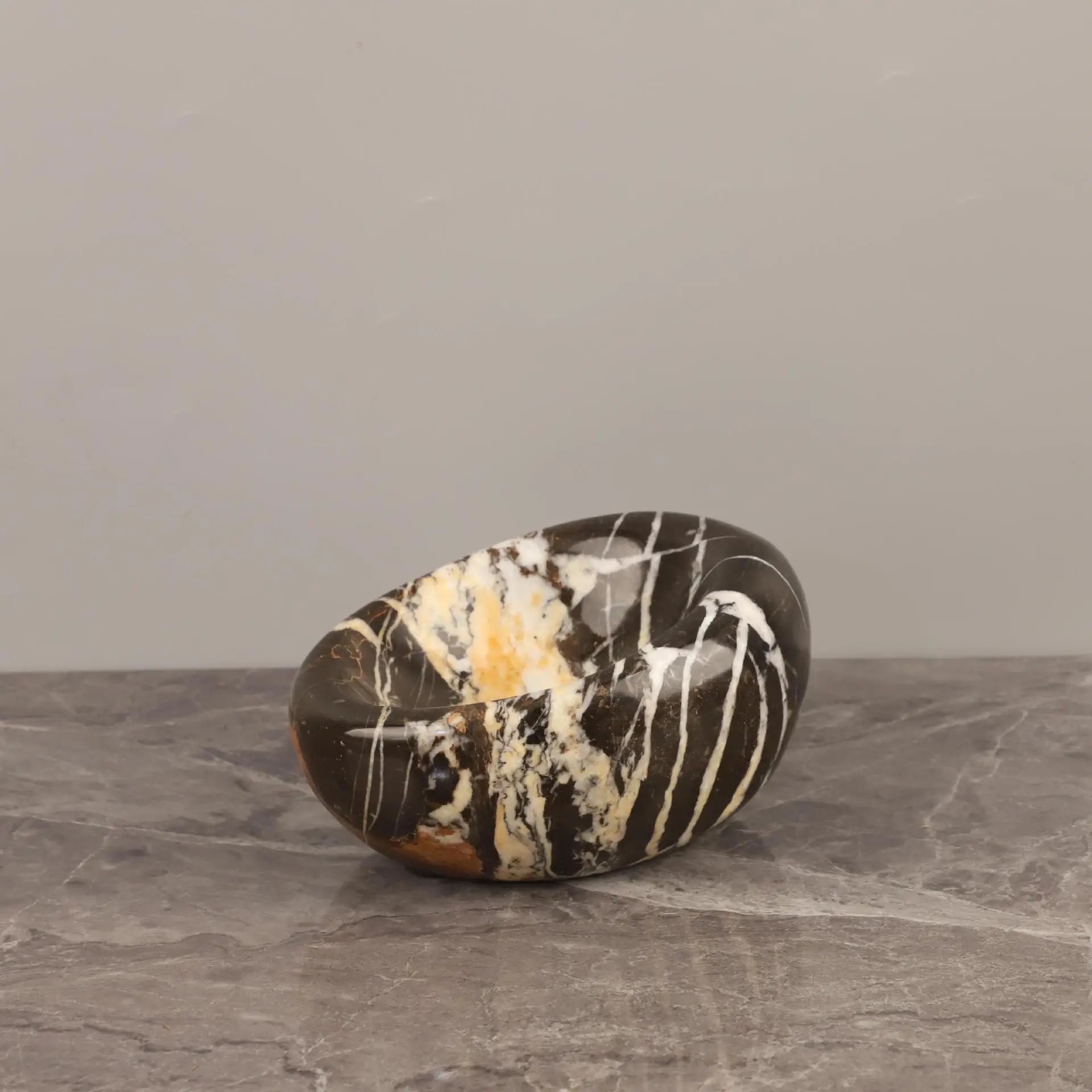 Afralia™ Marble Bird's Nest Bowl: Jewelry Necklace Storage Container & Home Decor