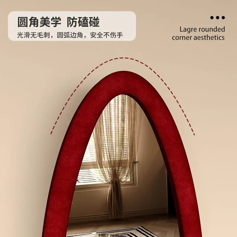Nordic Oval Mirror for Bedroom Wedding Makeup, Living Room Decor - Afralia™