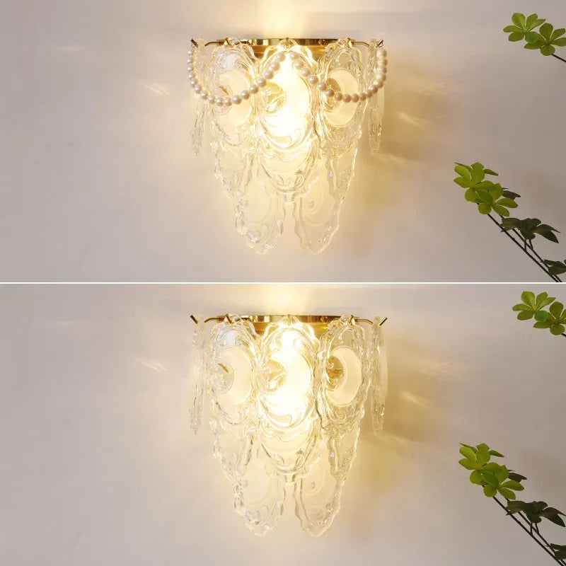 Afralia™ Luxe Crystal Glass Wall Lamp for Aisle, Living Room, Bedroom & Corridor Lighting