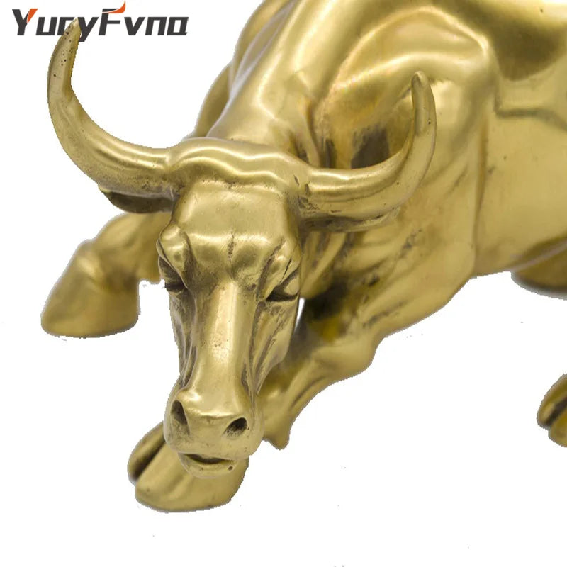 Afralia™ Wall Street Bull Ox Sculpture - Premium Home Office Decoration Gift