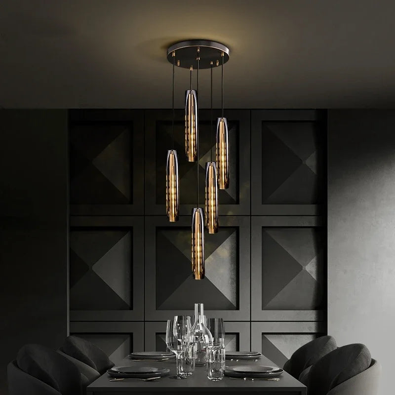 Afralia™ Crystal Pendant Light: Modern LED Round Hanging Lamp for Living Room and Dining Room
