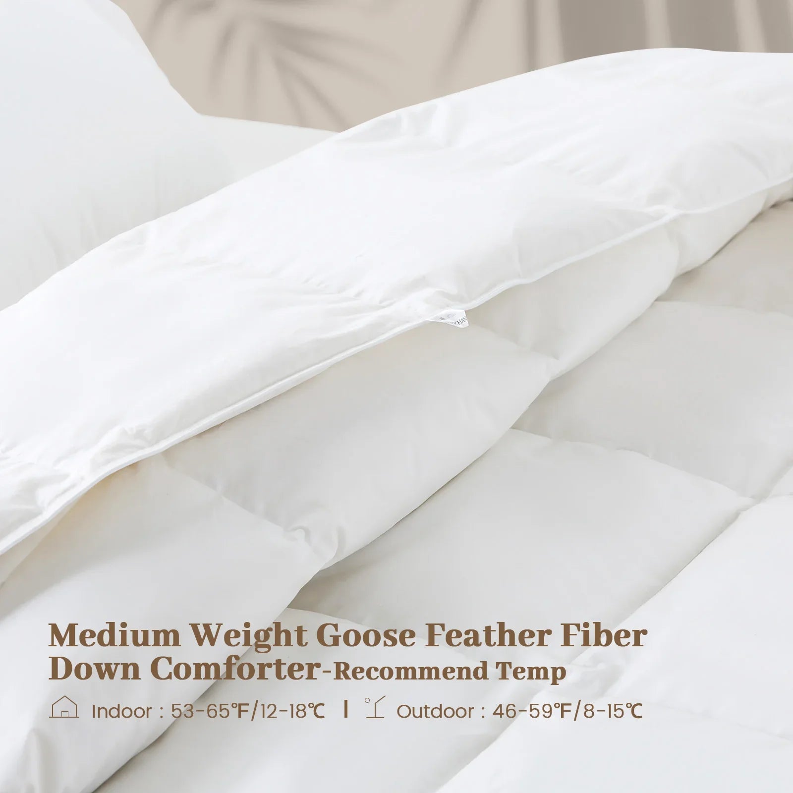 Afralia™ Premium White Goose Down Comforter - All Season Heavy Weight Insert