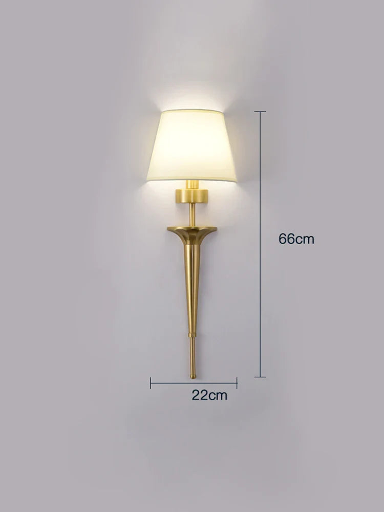 Afralia™ Copper Wall Lamp: Bedroom Living Room LED Light Classic Home Decor