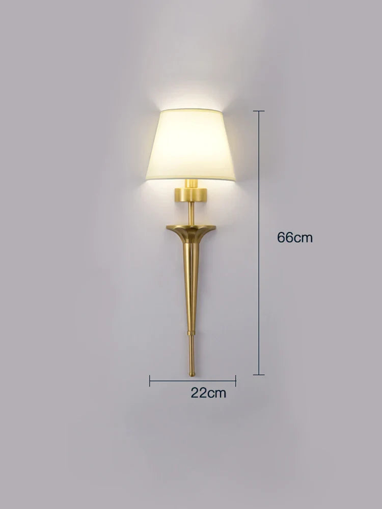 Afralia™ Copper Wall Lamp: Bedroom Living Room LED Light Classic Home Decor