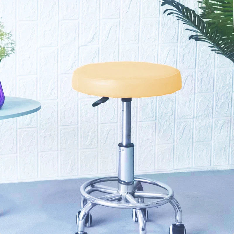 Afralia™ Waterproof Pu Stool Cover: Elastic Round Chair Case for Home Bar, Seat Protector