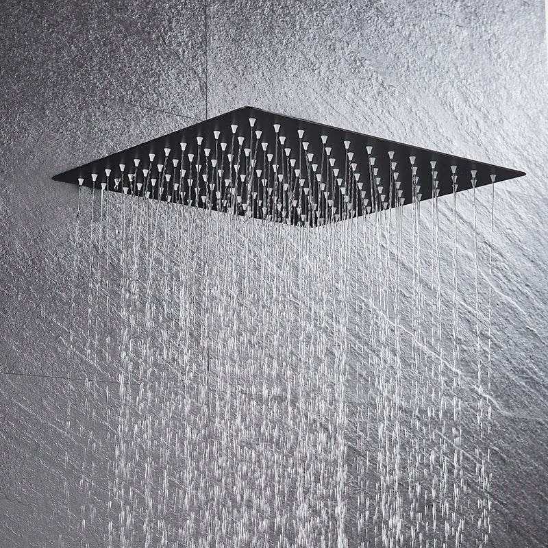 Afralia™ Ultrathin Square Stainless Steel Rainfall Shower Head 8/10/12 Inch